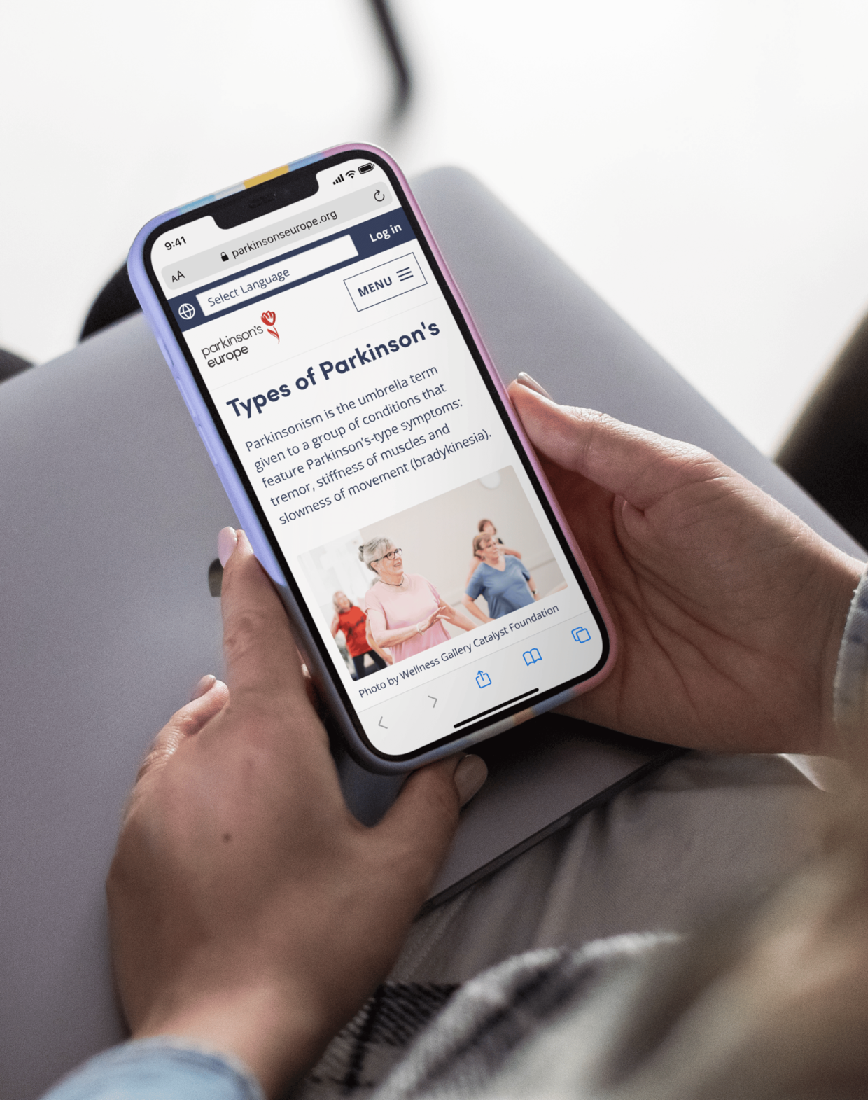 Parkinson's Europe redesigned mobile design