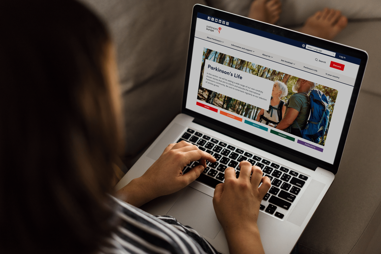 Parkinson's Europe redesigned magazine pages