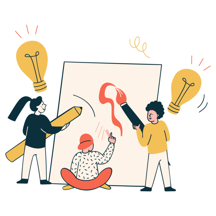 Illustration of Bliss team collaboration